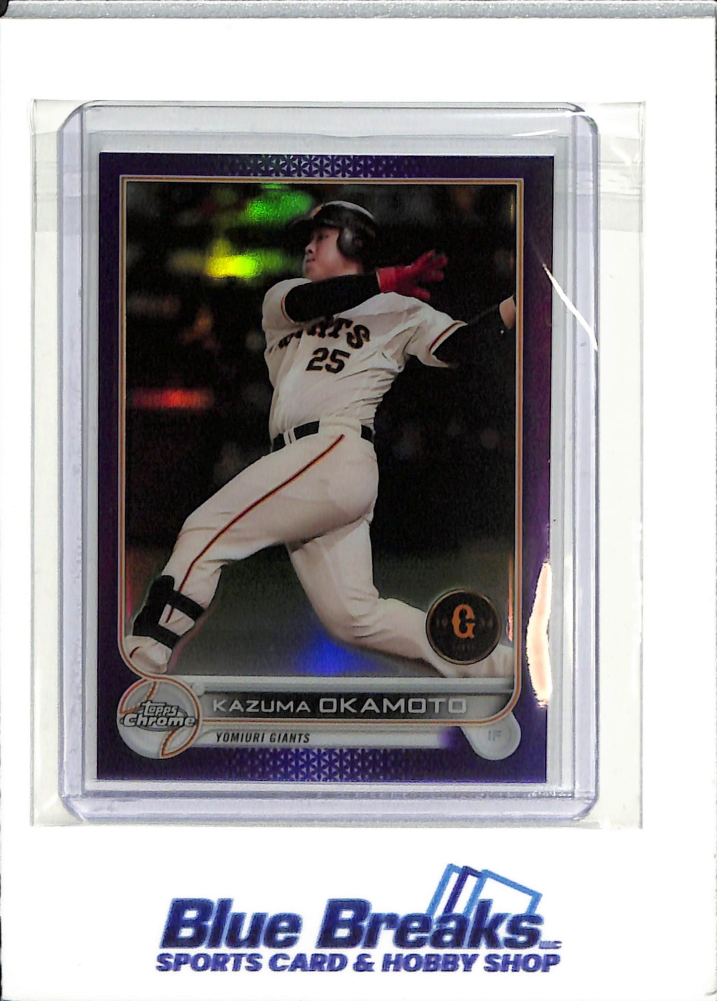 2022 Topps Chrome - Nippon - purple refractor - Kazuma Okamoto - 204/299 - #121 - baseball - Yomiuri Giants - Blue Jays