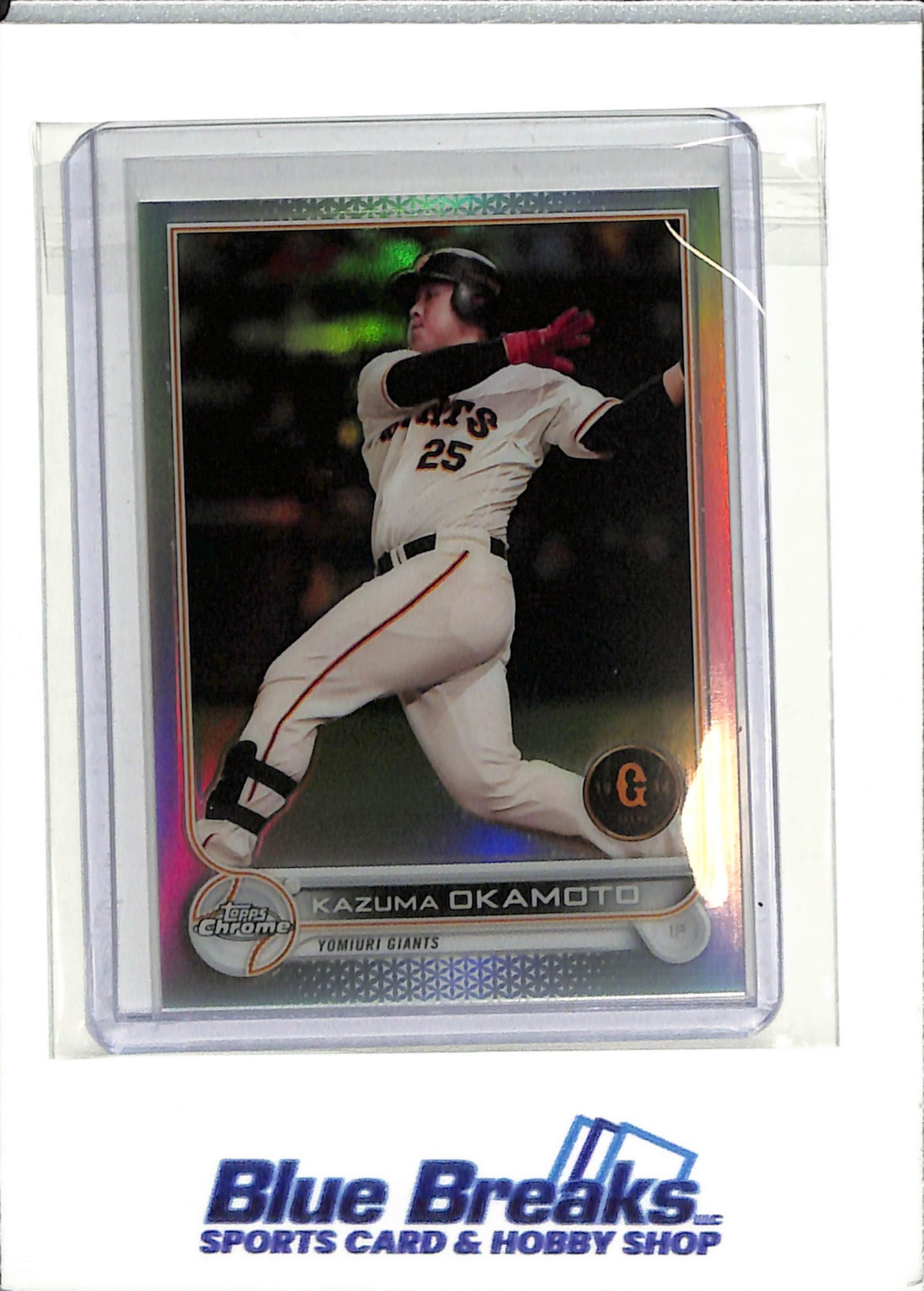 2022 Topps Chrome - Nippon - refractor - Kazuma Okamoto - #121 - baseball - Yomiuri Giants - Blue Jay