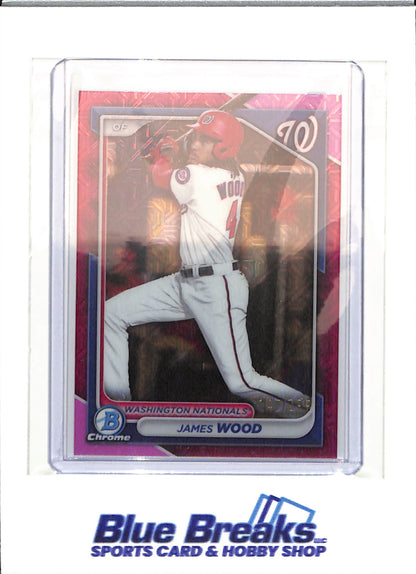 2024 Bowman Chrome - fuchsia mojo refractor - James Wood - 147/299 - #BCP-91 - baseball - Nationals
