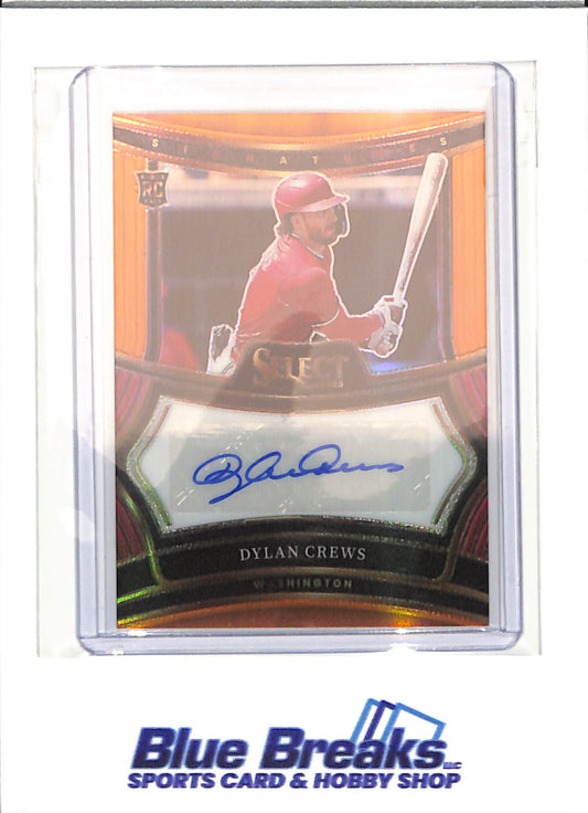 2025 Panini - Select - orange - Dylan Crews - auto - 05/75 - RC - #SIG-DC - baseball - Nationals