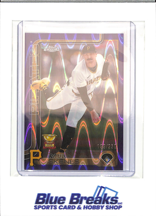 2025 Topps Chrome - purple raywaved - Paul Skenes - 199/250 - #300 - baseball - Pirates