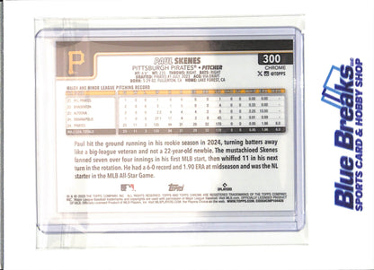 2025 Topps Chrome - purple raywaved - Paul Skenes - 199/250 - #300 - baseball - Pirates