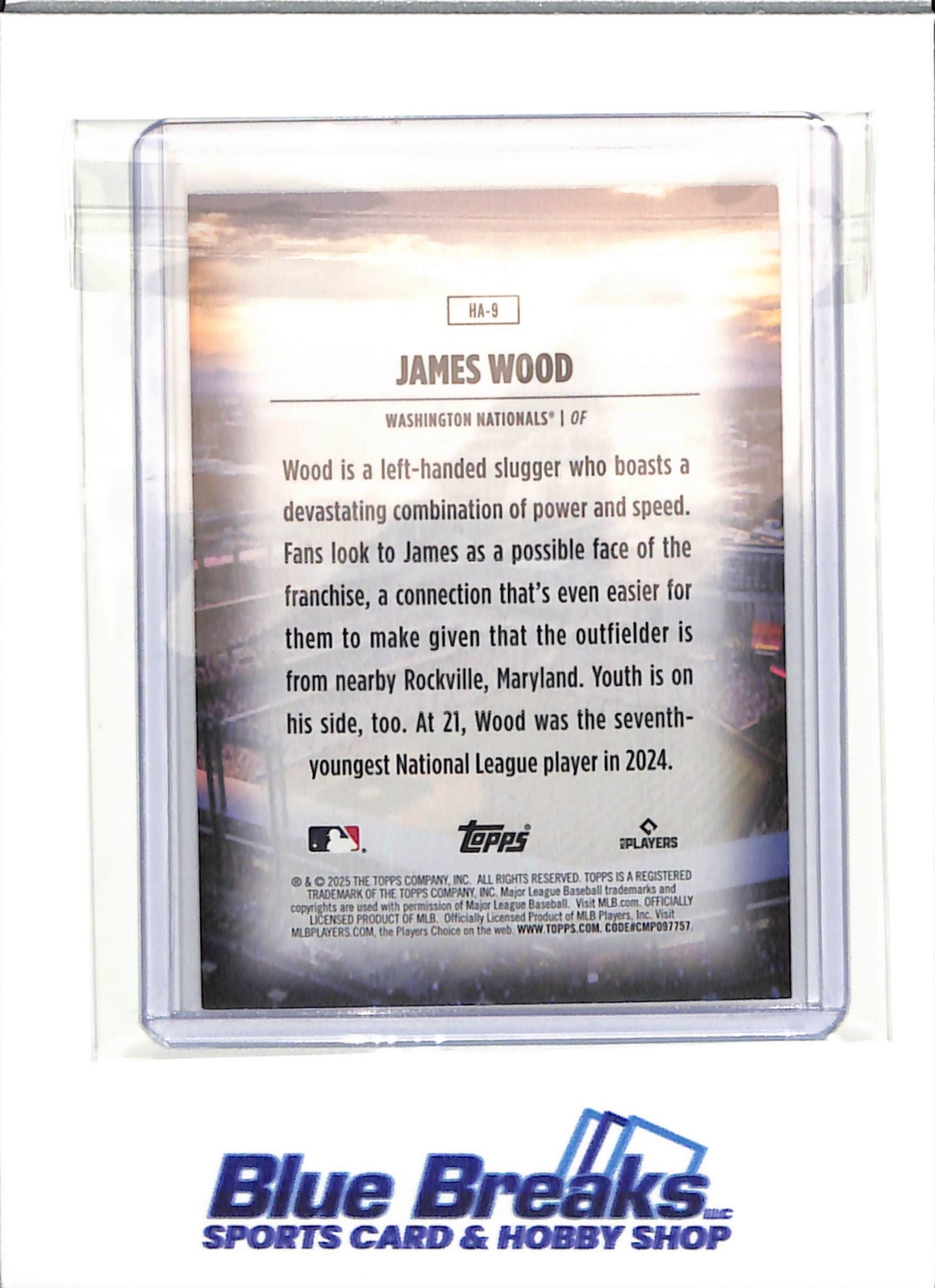 2025 Topps - Home Feld Advantage - James Wood - RC - #HA-9 - baseball - Nationals