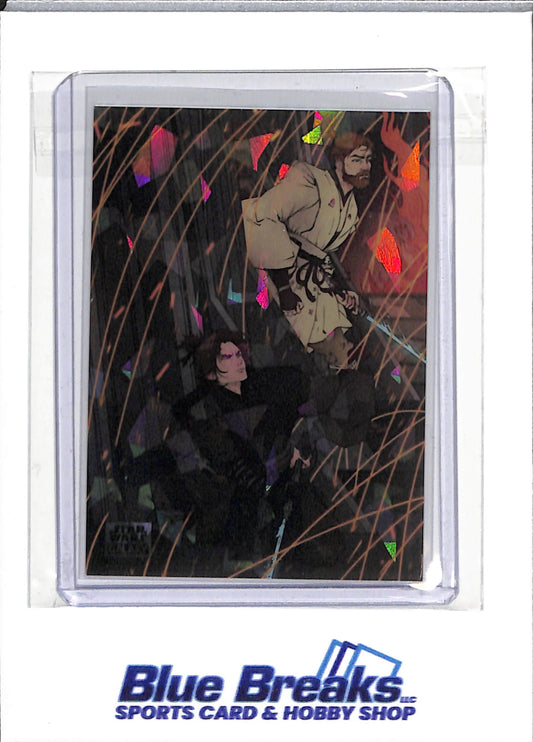 2025 Topps - Star Wars Galaxy - atomic refractor - Mustafar Rain - 042/150 - #DOM-9 - entertainment
