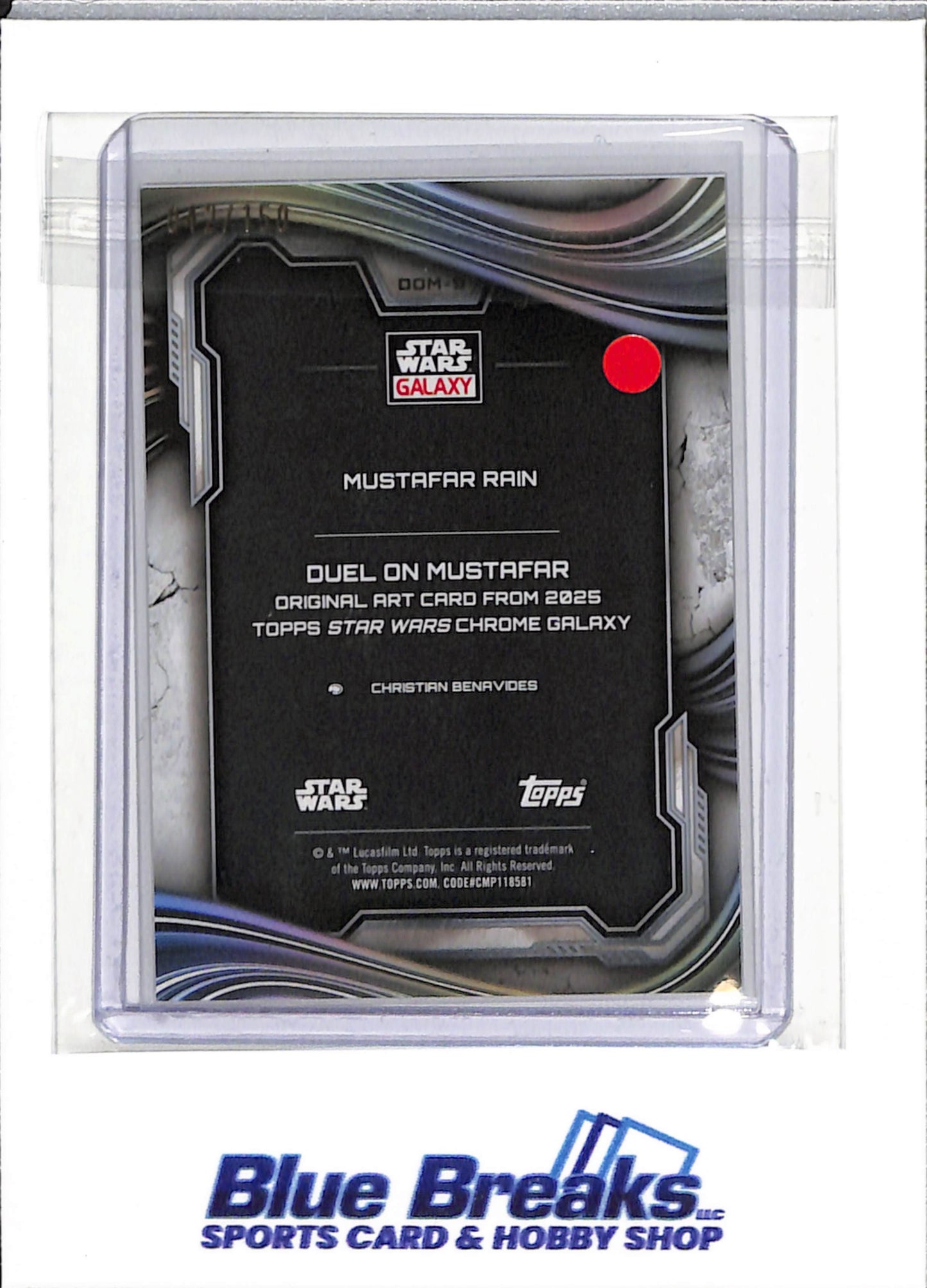 2025 Topps - Star Wars Galaxy - atomic refractor - Mustafar Rain - 042/150 - #DOM-9 - entertainment
