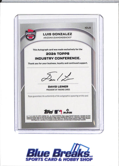2026 Topps - Industry Conference - Luis Gonzalez - auto - #ICLG - baseball - Diamondbacks
