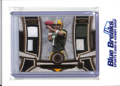 2015 Topps - Supreme - Brett Hundley - rookie quad patch - 17/50 - RC - #SRQP-BHU - football - Packers