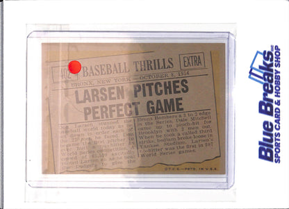 1961 Topps - Larsen Pitches Perfect Game - #402 - baseball - Yankees