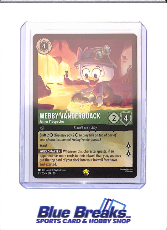 2025 Lorcana - Whisper in the Well - Webby Vanderquack - Junior Prospector - #93/204