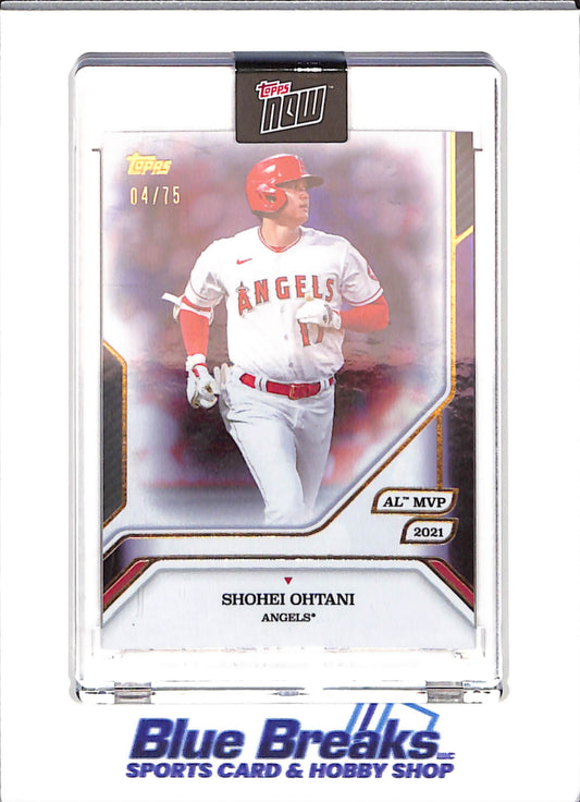 2025 Topps Now - 2021 AL MVP - purple - Shohei Ohtani - 04/75 - #5 - baseball - Angels