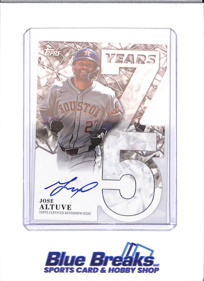 2026 Topps - Series 1 - 75 Years of Topps - Jose Altuve - auto - die cut - 51/75 - #75YA-JA - baseball - Astros