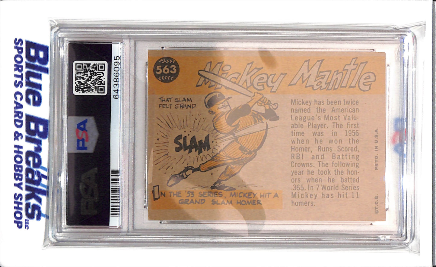 1960 Topps - All Star - Mickey Mantle - #563 - PSA 6 - Yankees