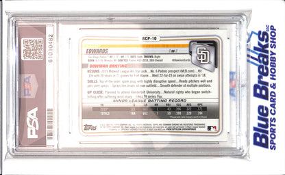2020 Bowman Chrome - 1st Bowman - Prospects - Xavier Edwards - #BCP-9 - PSA 9 - baseball - Padres
