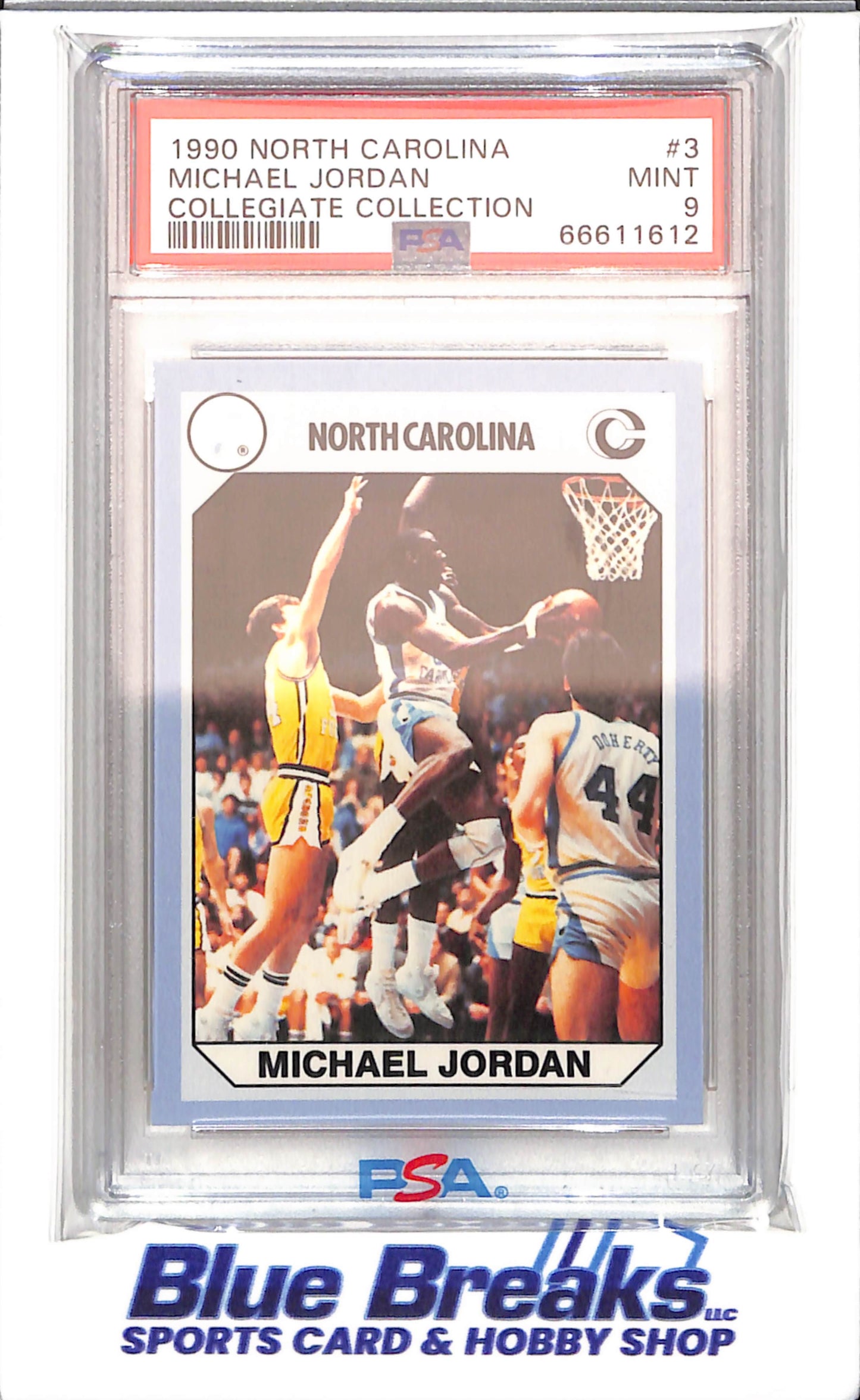 1990 North Carolina - Collegiate Collection - Michael Jordan - #3 - PSA 9 - basketball - Tar Heels - Bulls