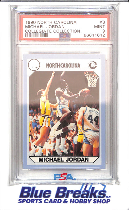 1990 North Carolina - Collegiate Collection - Michael Jordan - #3 - PSA 9 - basketball - Tar Heels - Bulls