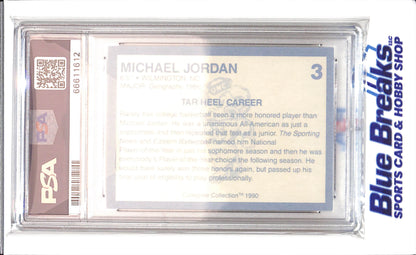 1990 North Carolina - Collegiate Collection - Michael Jordan - #3 - PSA 9 - basketball - Tar Heels - Bulls