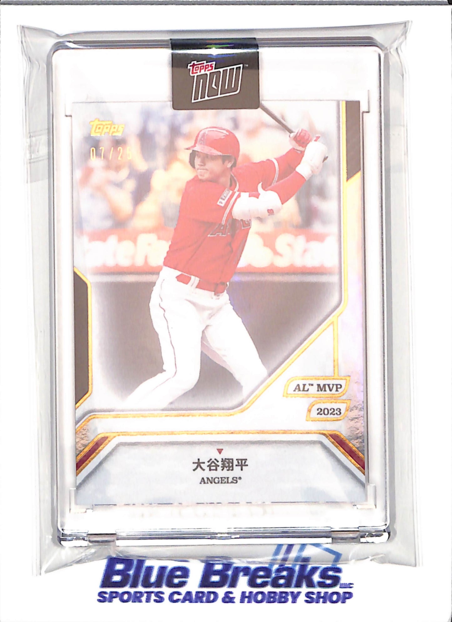 2025 Topps Now - 2023 AL MVP - Kanji - blue - Shohei Ohtani - 07/25 - #11 - baseball - Angels