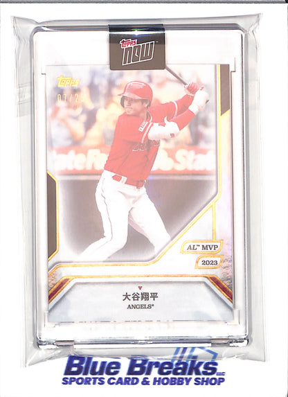 2025 Topps Now - 2023 AL MVP - Kanji - blue - Shohei Ohtani - 07/25 - #11 - baseball - Angels