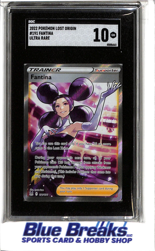 2022 Pokémon - Lost Origin - Ultra Rare - Fantina - #191 - SGC 10