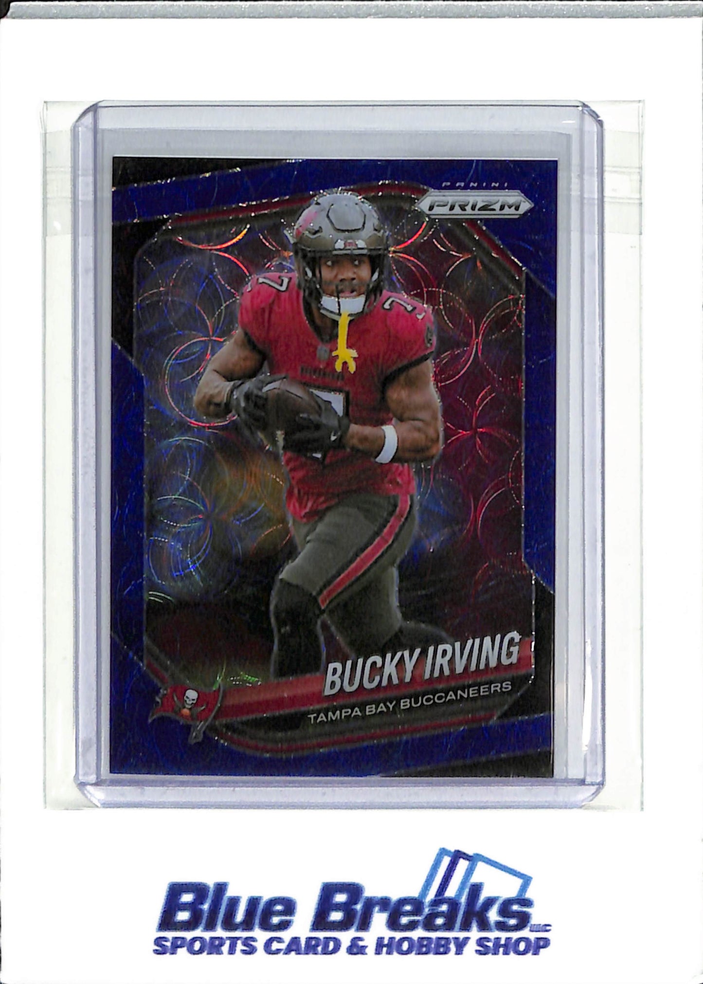 2025 Panini - Prizm - choice blue prizm - Bucky Irving - 11/14 - #169 - football - Buccaneers - drop