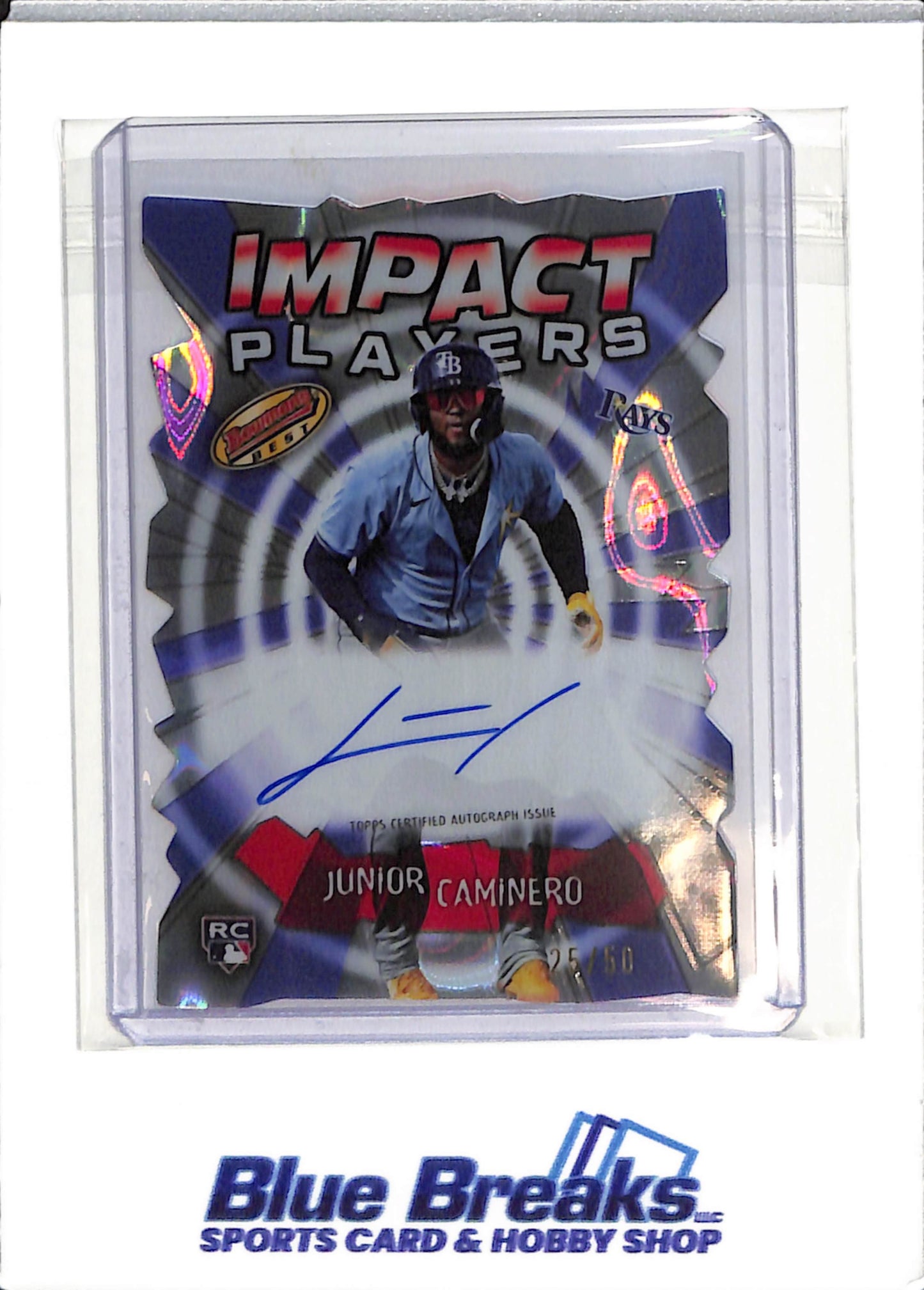 2024 Bowman's Best - Impact Players - lava refractor - Junior Caminero - auto - 25/50 - RC - #IPA-JC - baseball - Rays - drop