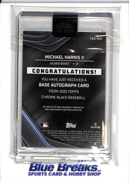 2023 Topps Chrome Black - Michael Harris II - auto - 065/150 - RC - #CBA-MH - baseball - Braves - drop