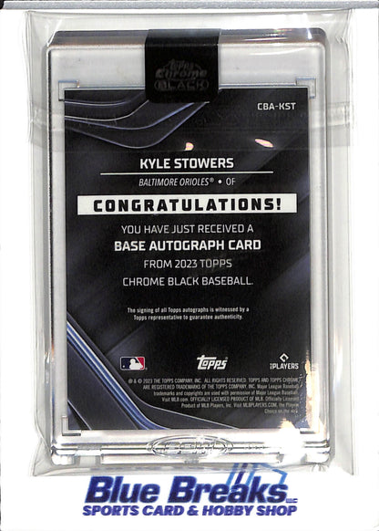 2023 Topps Chrome Black - Kyle Stowers - auto - RC - #CBA-KST - baseball - Orioles - drop