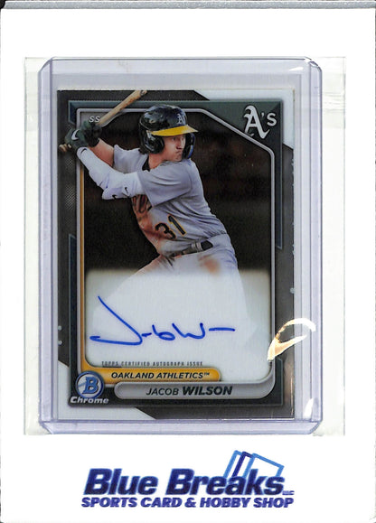 2024 Bowman Chrome - Jacob Wilson - auto - #CPA-JWI - baseball - Athletics