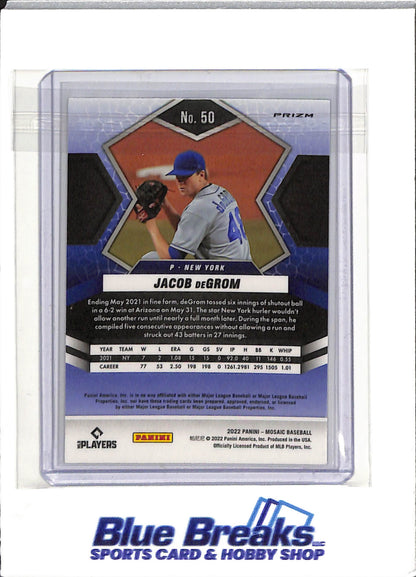 2022 Panini - Mosaic - peacock - Jacob deGrom - #50 - baseball - Mets
