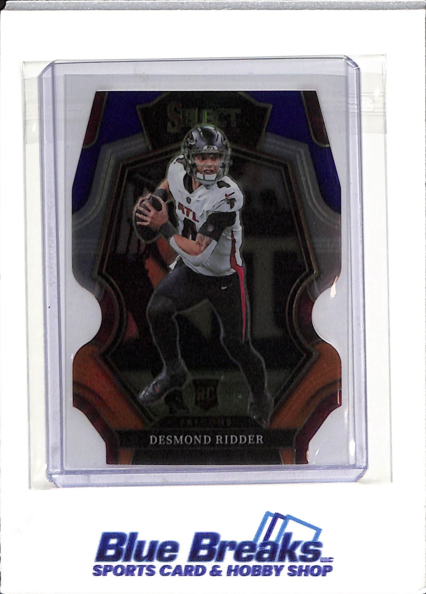 2022 Panini - Select - Blue Orange prizm die cut - Desmond Ridder - 02/35 - RC - #104 - football - Falcons