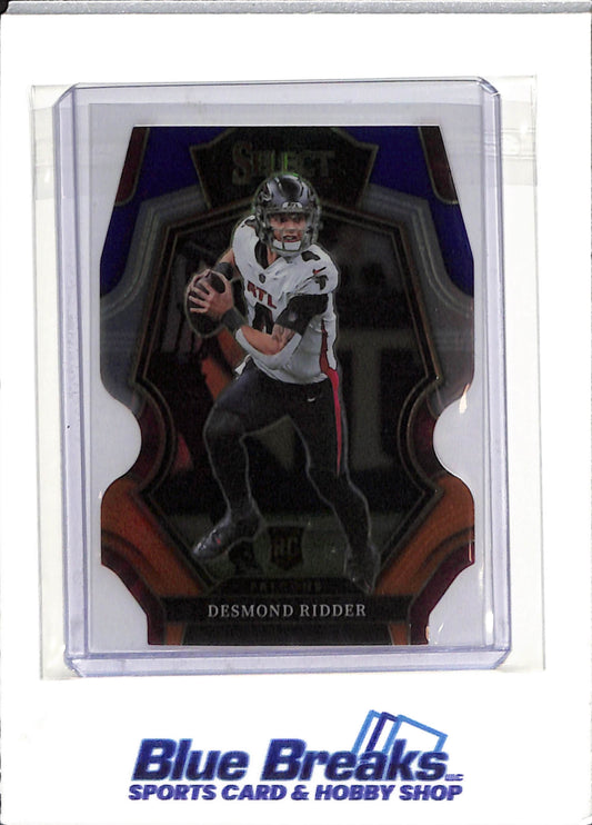2022 Panini - Select - Blue Orange prizm die cut - Desmond Ridder - 02/35 - RC - #104 - football - Falcons