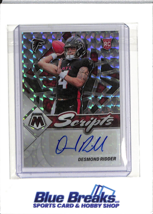 2022 Panini - Mosaic - Scripts - Desmond Ridder - auto - RC - #RS-DR - football - Falcons