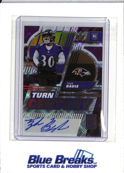2022 Panini - Donruss Elite - Turn of the Century - purple - Tyler Badie - auto - 37/49 - RC - #TC-62 - football - Ravens