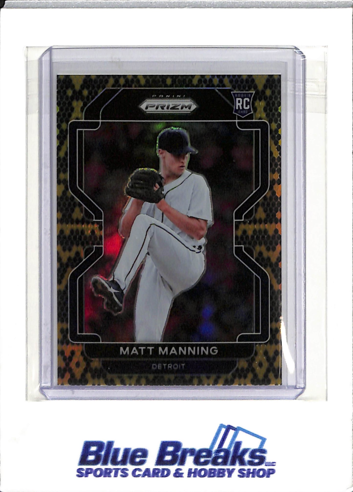 2022 Panini - Prizm - Snakeskin - Matt Manning - 15/50 - RC - #260 - baseball - Tigers