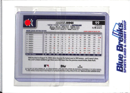 2025 Topps Chrome - Sapphire - Aaron Judge - #99 - baseball - Yankees
