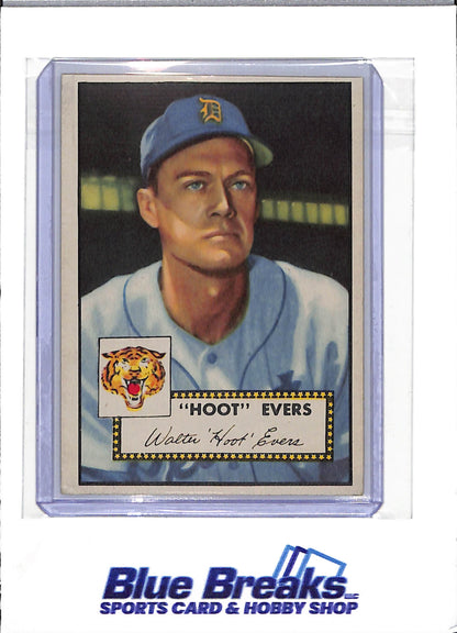 1952 Topps - Walter "Hoot" Evers - #222 - baseball - Tigers