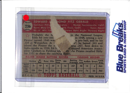 1952 Topps - Ed Fitz Gerald - #236 - baseball - Pirates