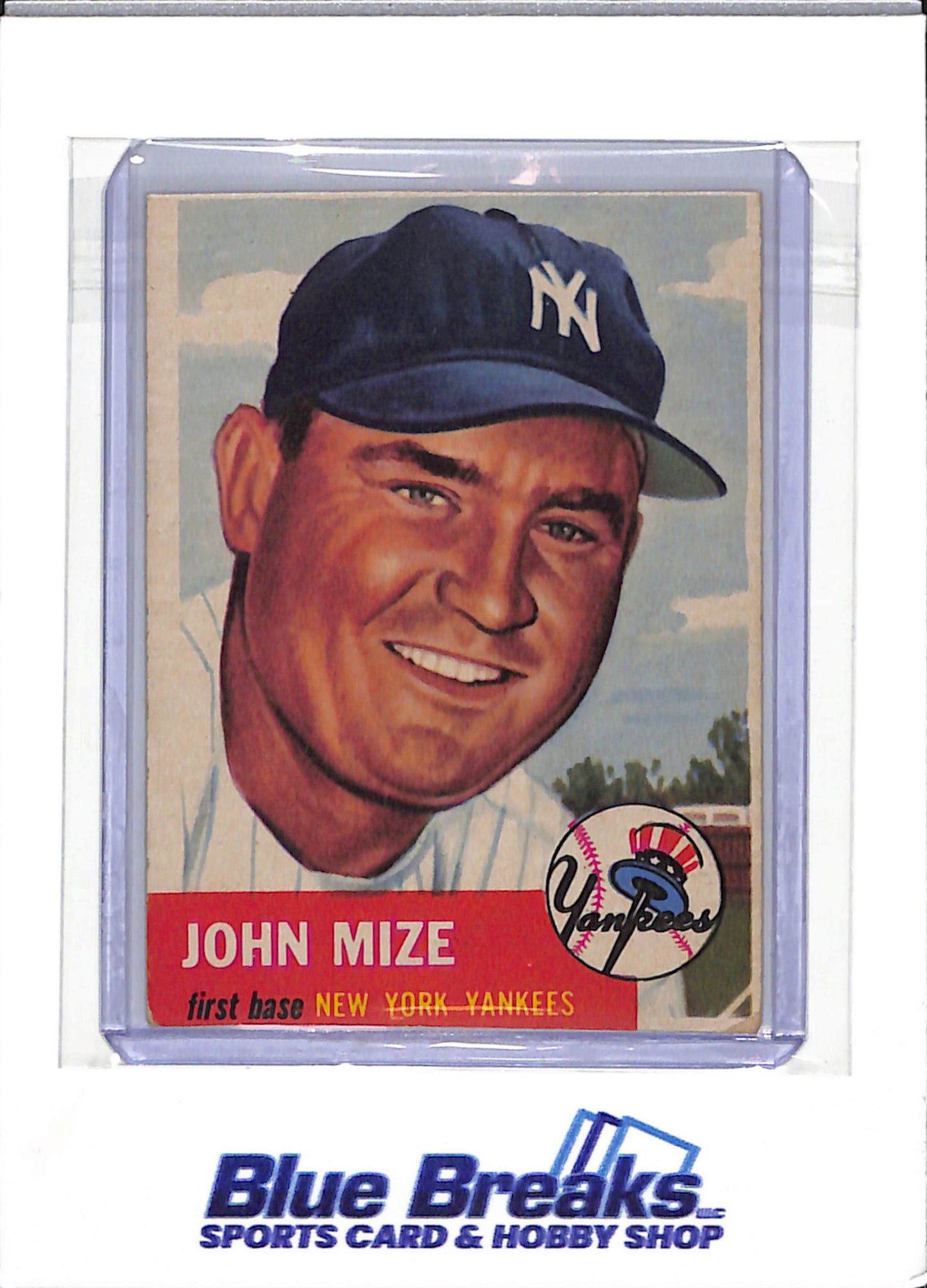 1953 Topps - John Mize - #77 - baseball - Yankees