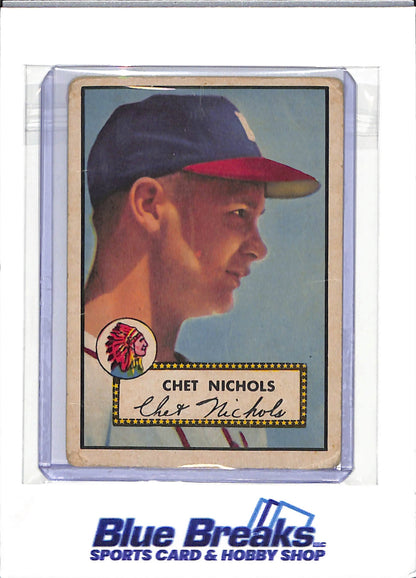 1952 Topps - Chet Nichols - #288 - baseball - Braves