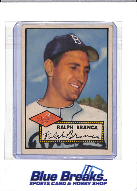 1952 Topps - Ralph Branca - #274 - baseball - Dodgers