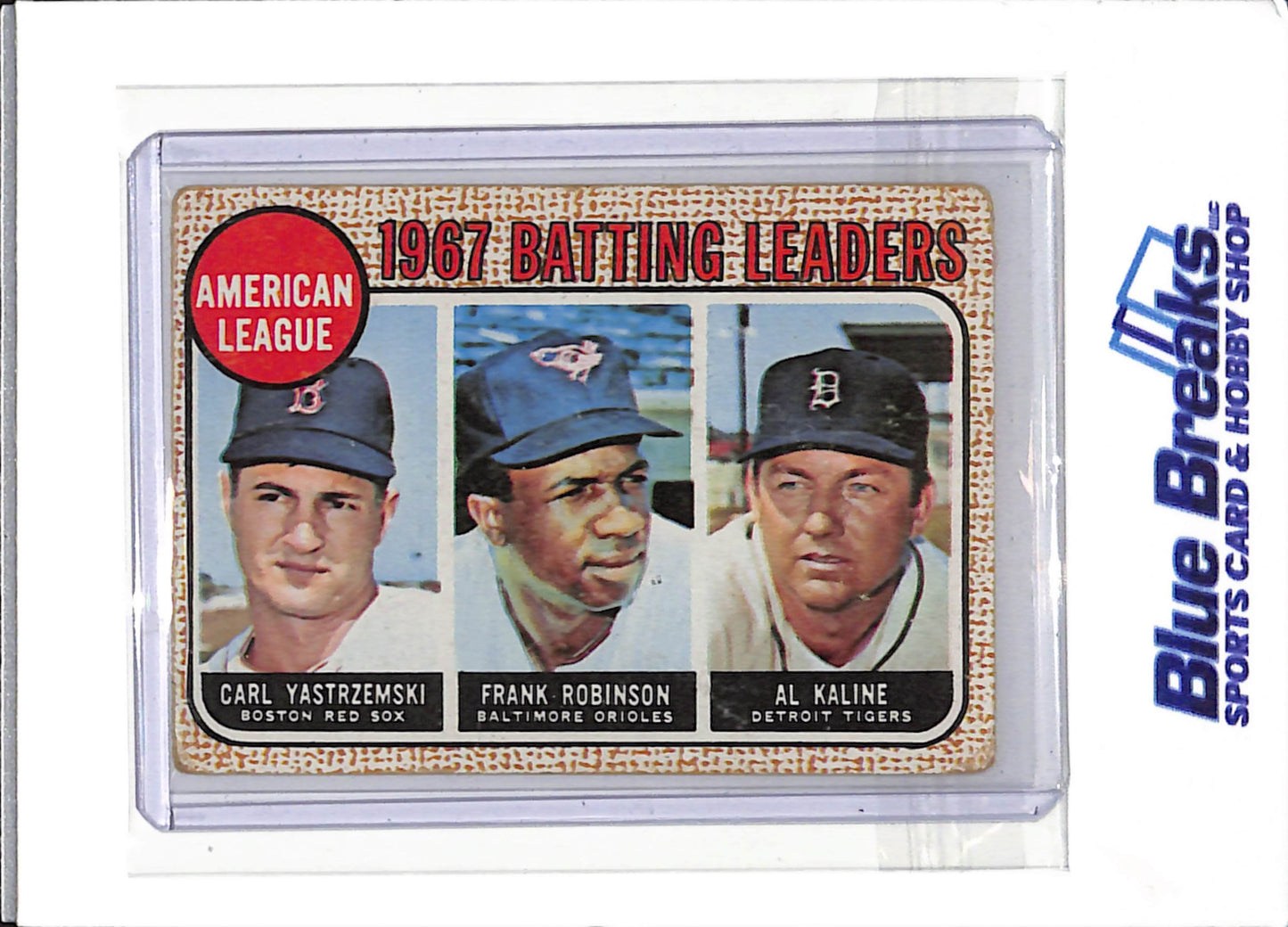 1968 Topps - 1967 Batting Leaders - American League - Carl Yastrzemski - Frank Robinson - Al Kaline - #2 - baseball