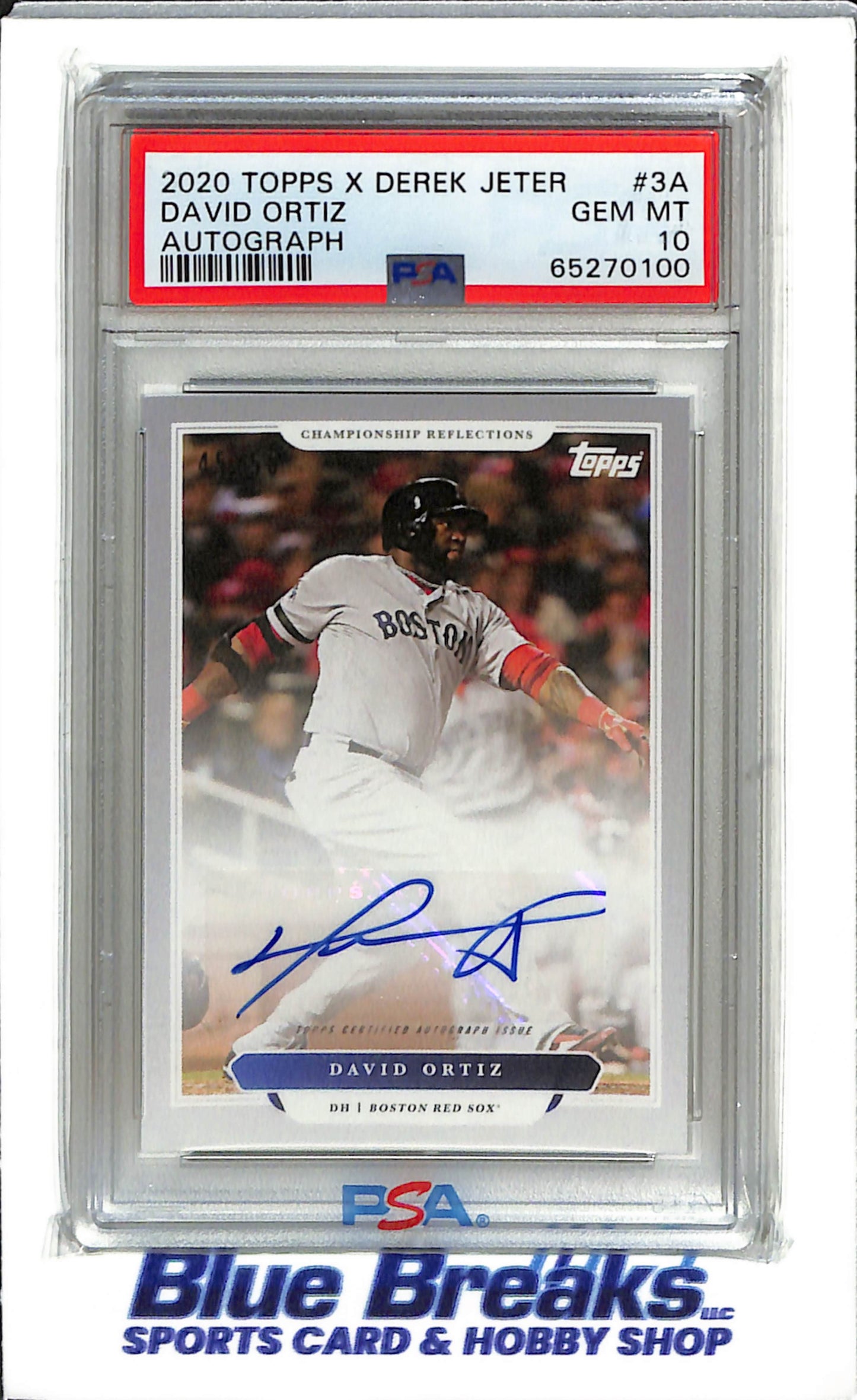 2020 Topps X Derek Jeter - David Ortiz - auto - 45/50 - #3-A - PSA 10 - baseball - Red Sox