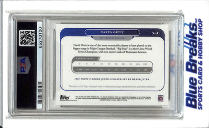 2020 Topps X Derek Jeter - David Ortiz - auto - 45/50 - #3-A - PSA 10 - baseball - Red Sox