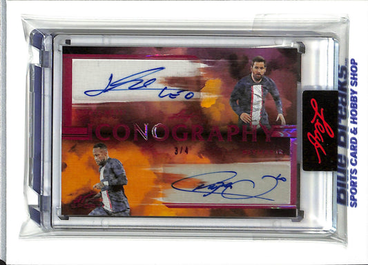 2023 Leaf - Art of Sport - Iconography - Lionel Messi - Neymar Jr - auto - 3/4 - #I-13 - soccer