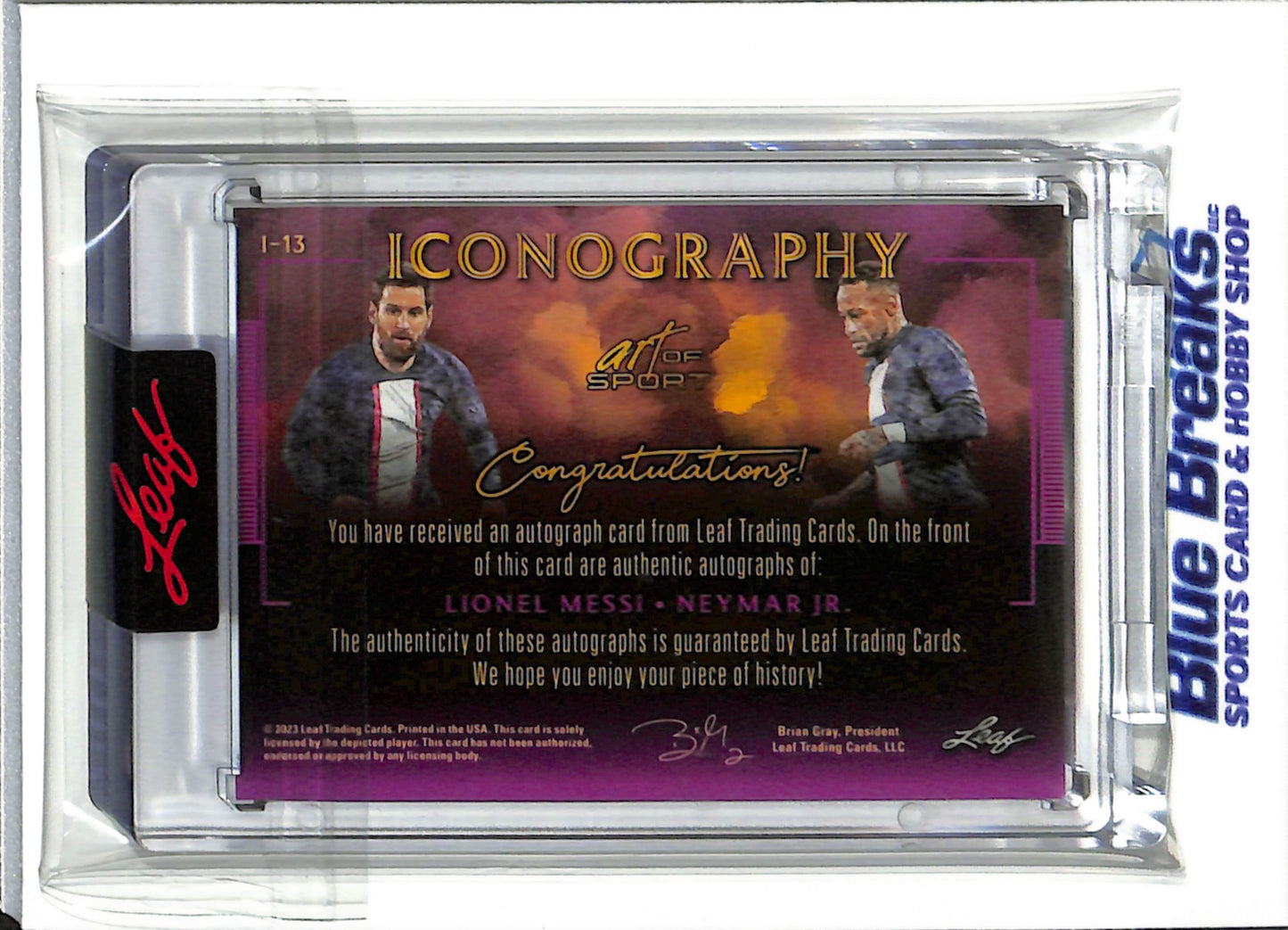 2023 Leaf - Art of Sport - Iconography - Lionel Messi - Neymar Jr - auto - 3/4 - #I-13 - soccer