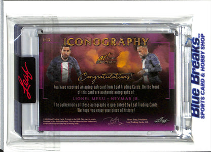 2023 Leaf - Art of Sport - Iconography - Lionel Messi - Neymar Jr - auto - 3/4 - #I-13 - soccer