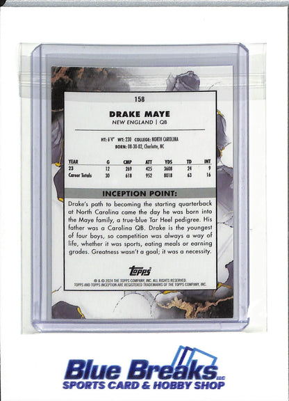2024 Topps - Inception - purple - Drake Maye - 071/125 - RC - #158 - football - Patriots