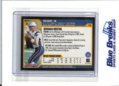 2000 Bowman - Rookie Card - Tom Brady - #236 - football - Patriots