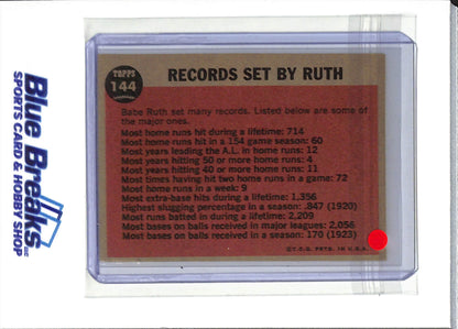 1962 Topps - Babe Ruth Special - Farewell Speech - #144 - baseball - Yankees