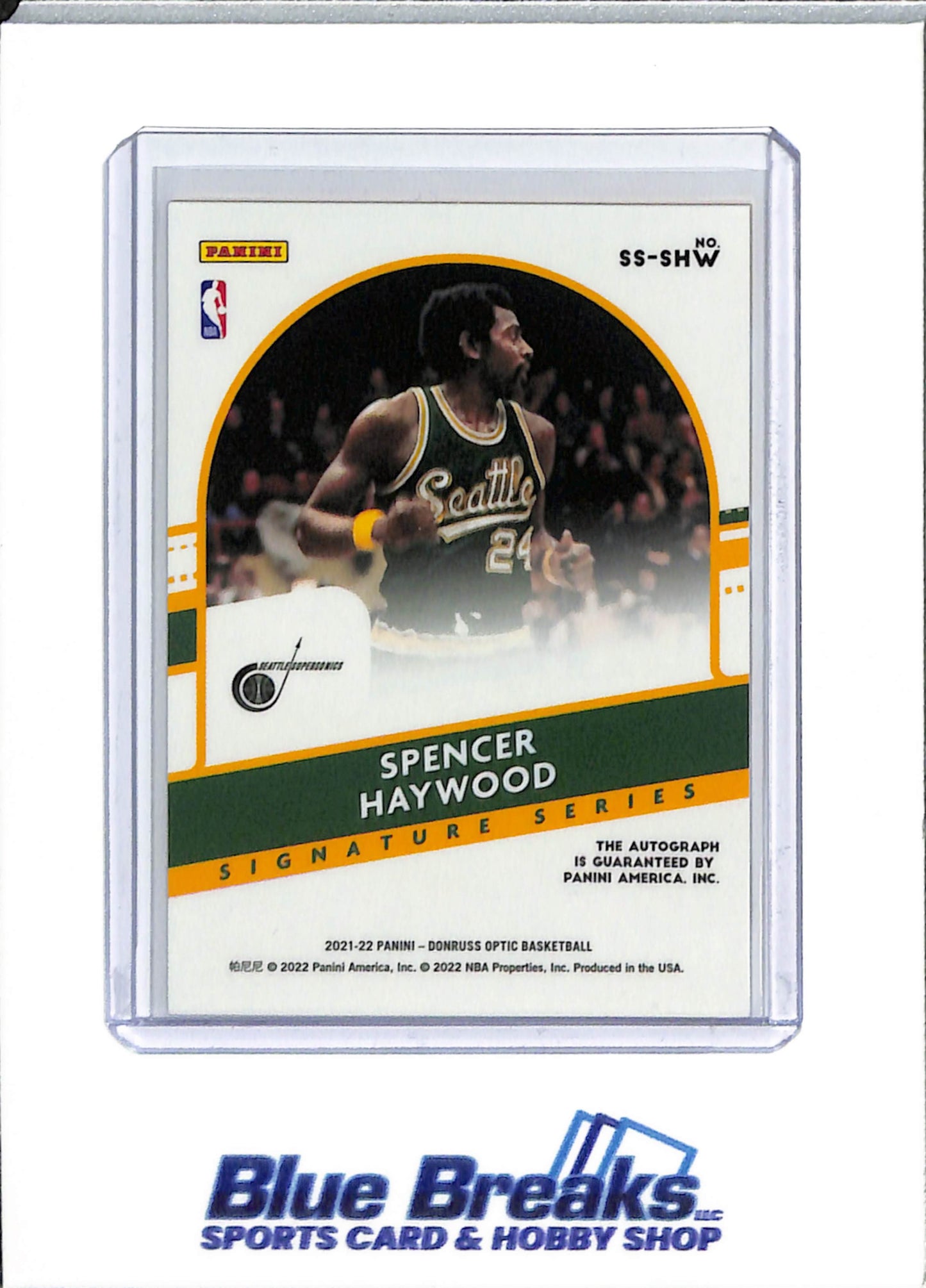 2021-22 Panini - Donruss - Optic - Signature Series - Spencer Haywood - auto - #SS-SHW - basketball - Supersonics
